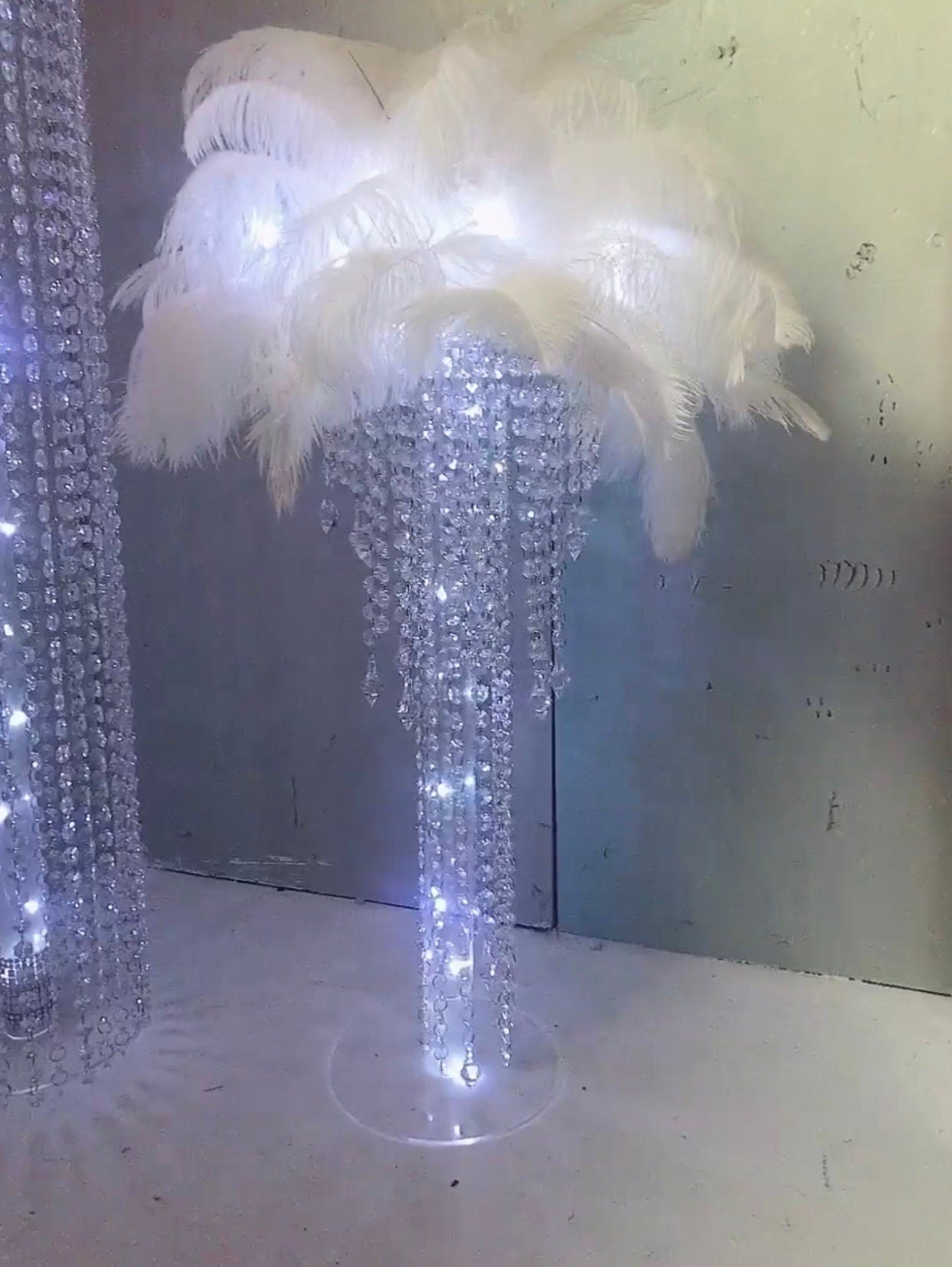 Feather Centerpiece for Wedding