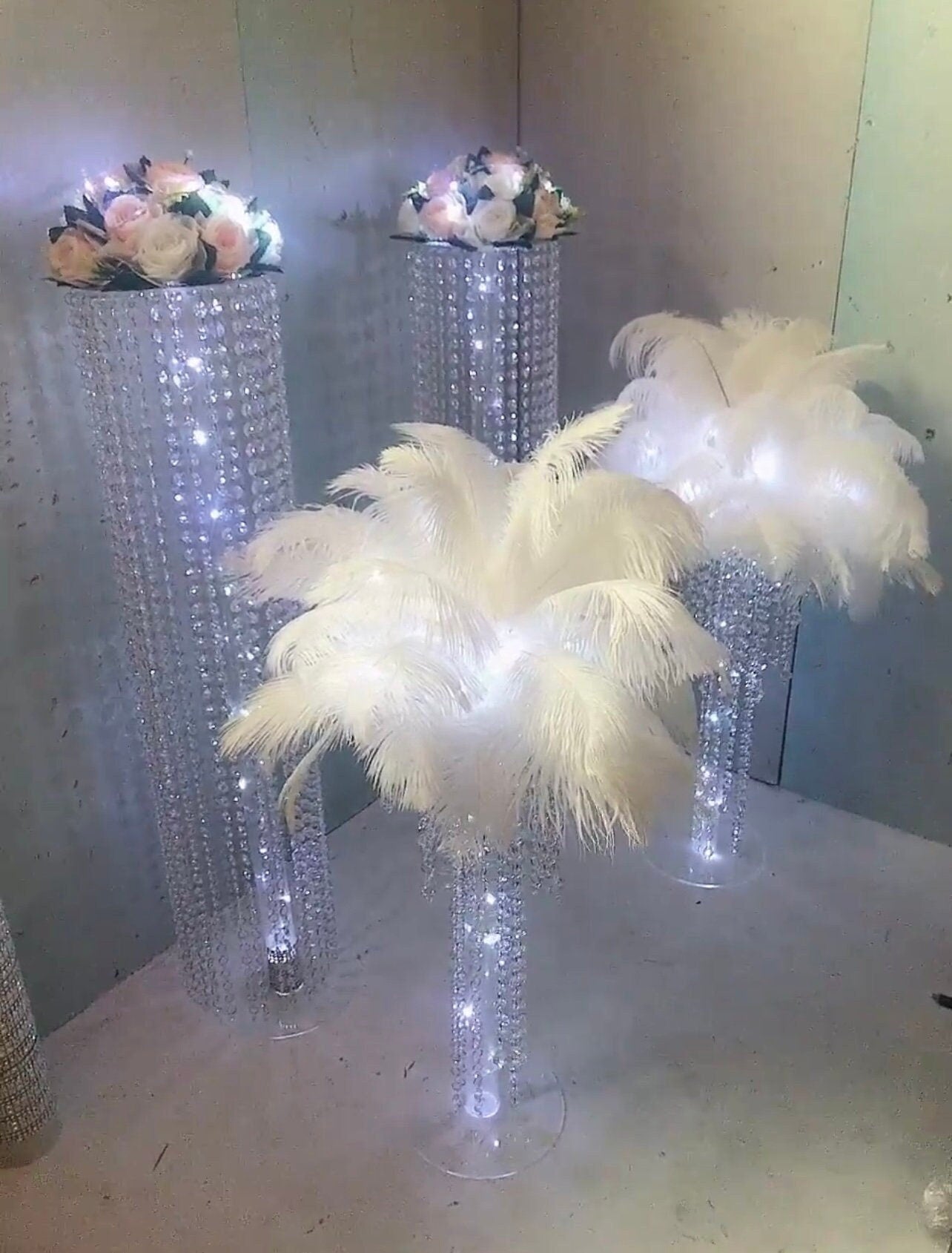 Feather Centerpiece for Wedding
