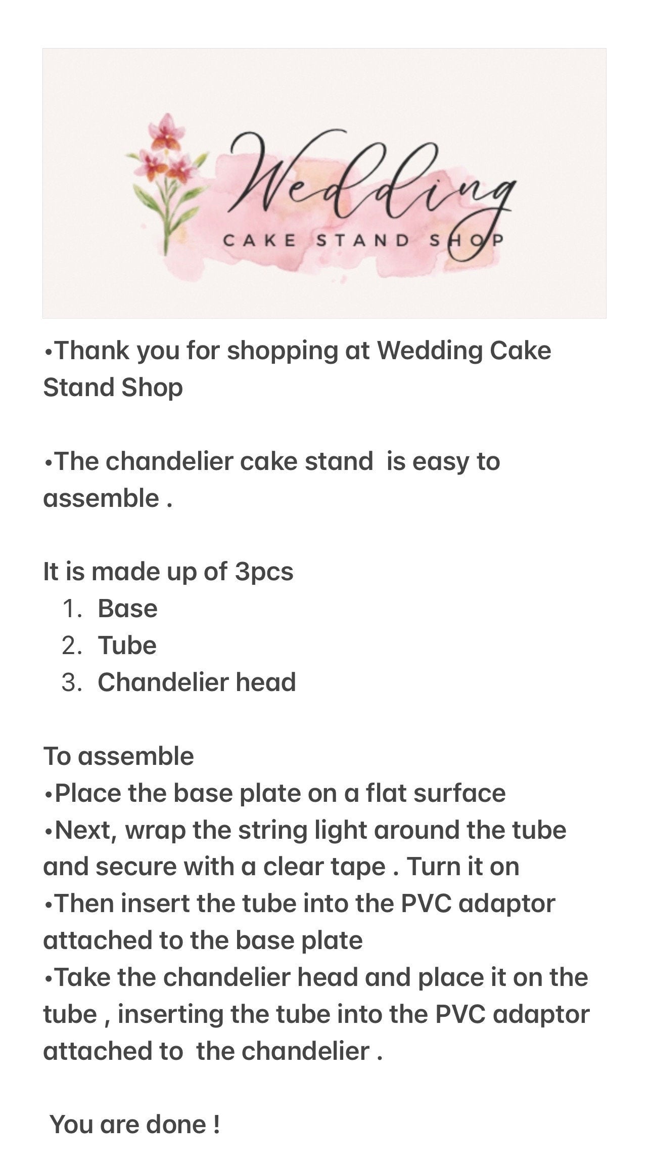 Cake Stand| Crystal Cascading Cake Stand