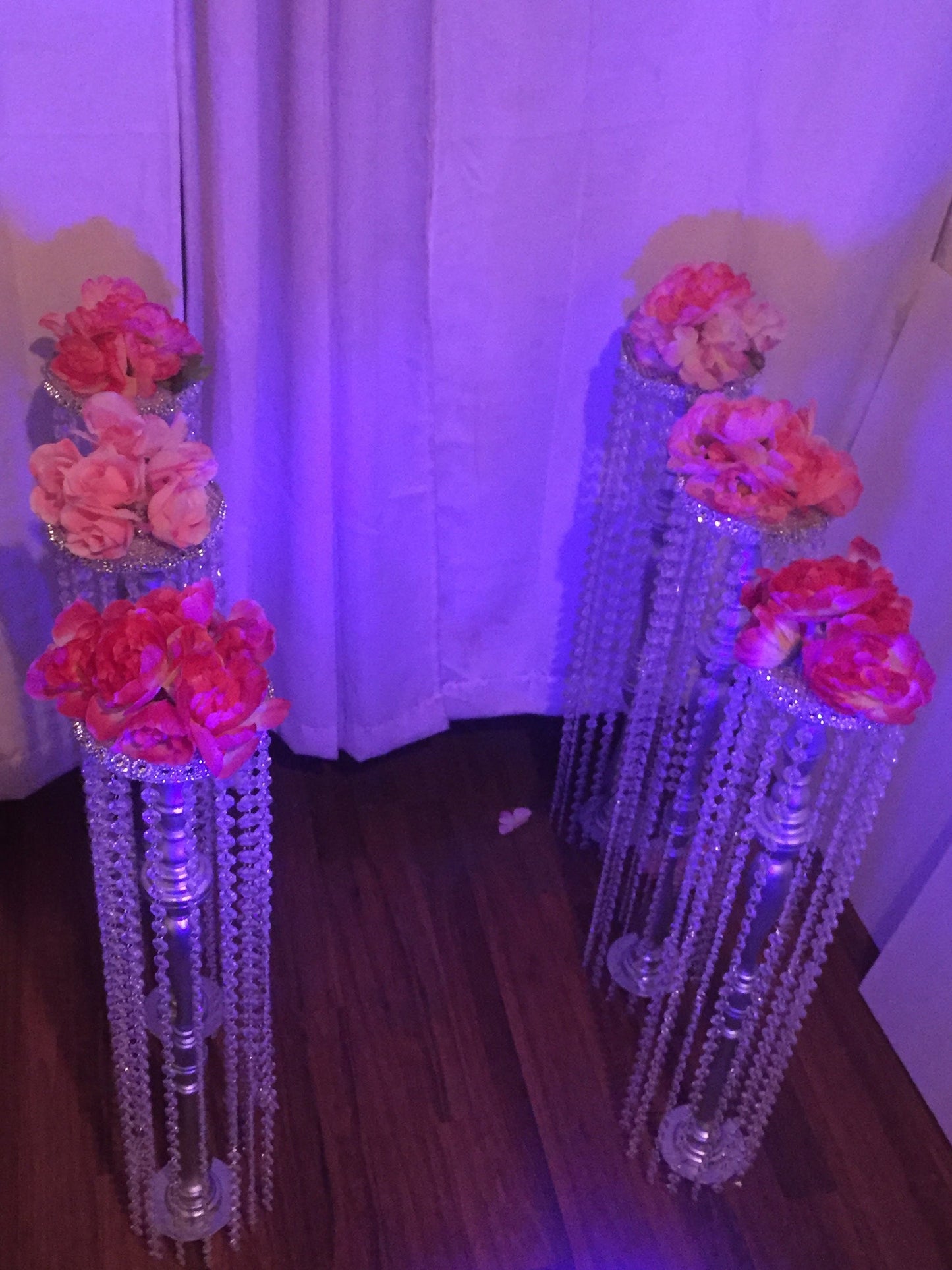 Set of 6 Rustic Wood chandelier Wedding Aisle Runners and Decor
