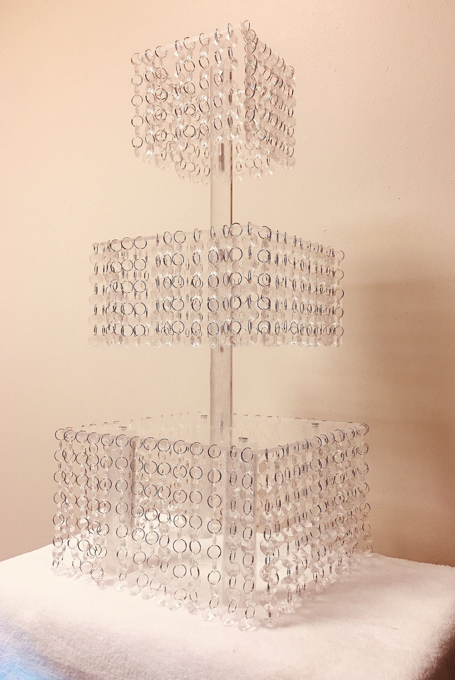 SQUARE Cupcake Stand with Crystals