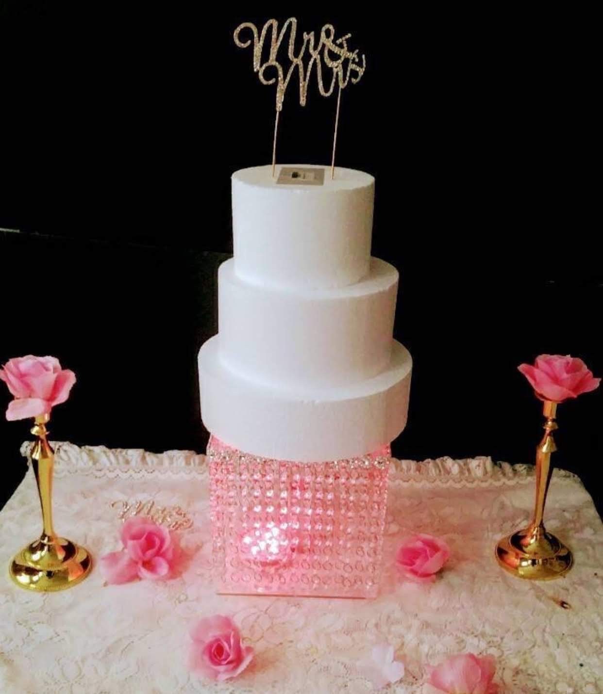 Square Cake Stand with Led light