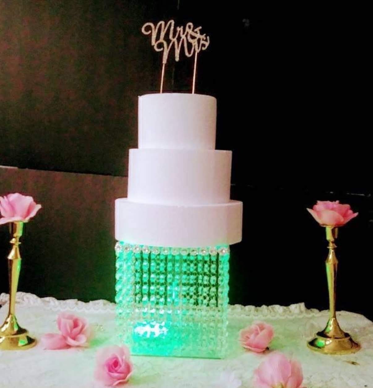 Square Cake Stand with Led light