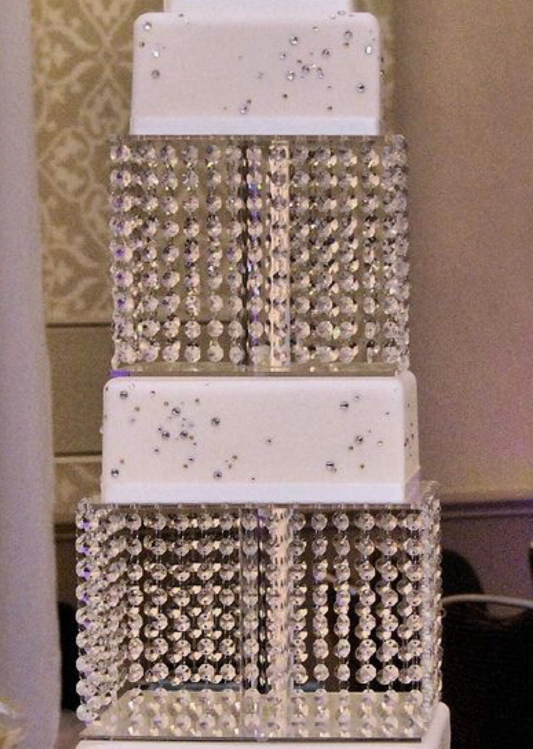 Square Cake Stand with Led light