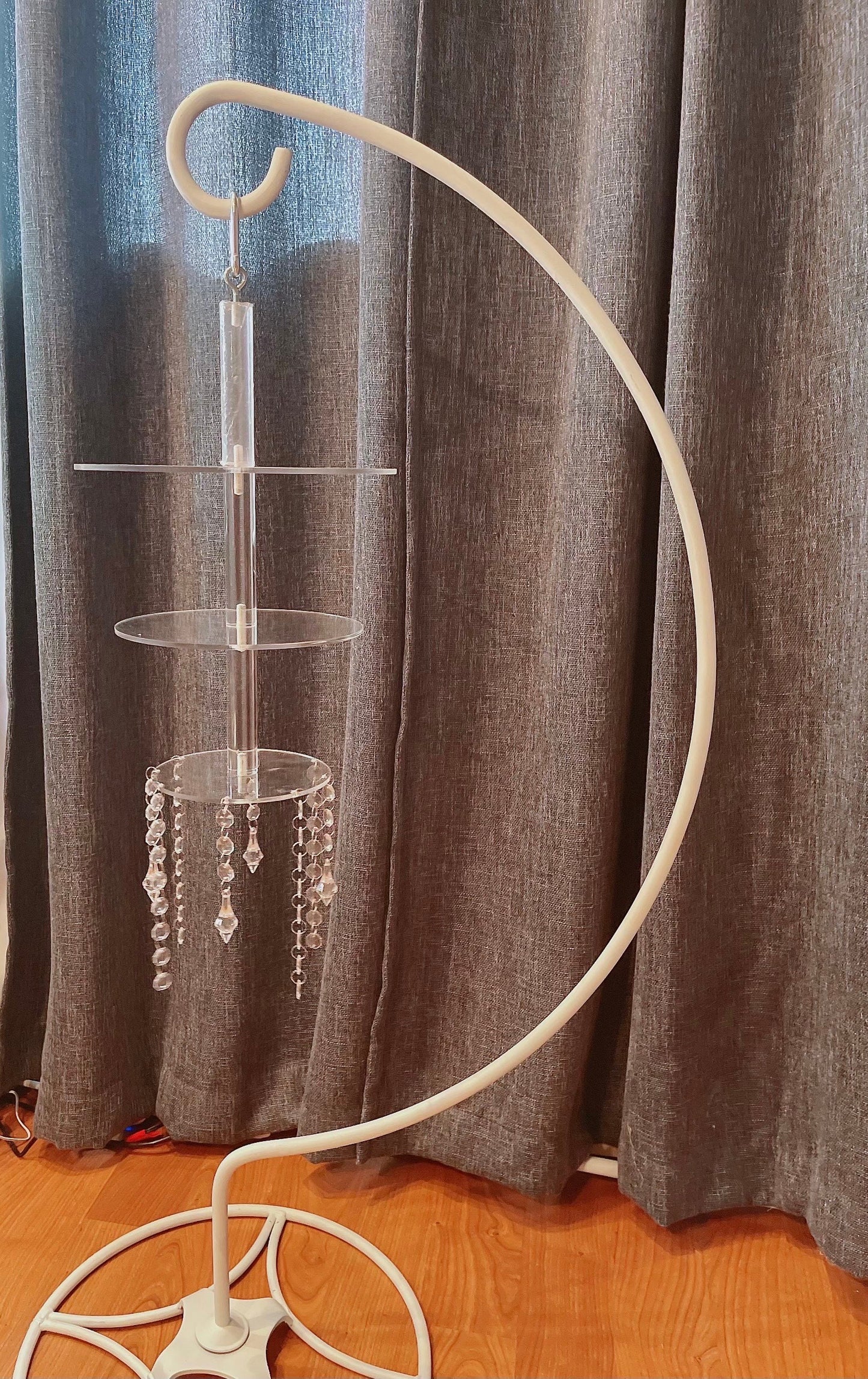 Hanging Cake Stand with metal stand |Floating Cake Stand