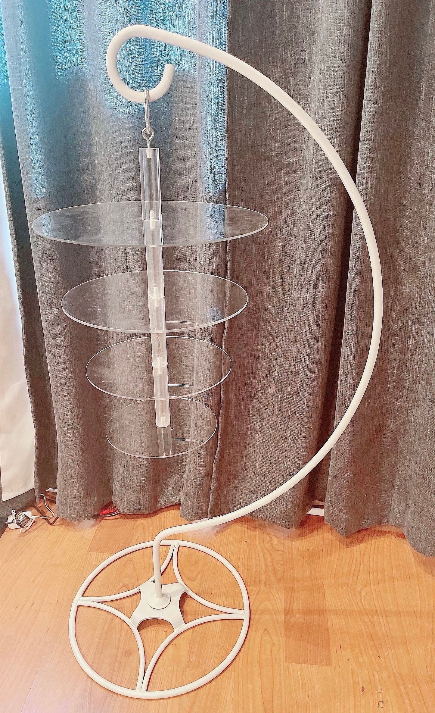 Hanging Cake Stand with metal stand |Floating Cake Stand