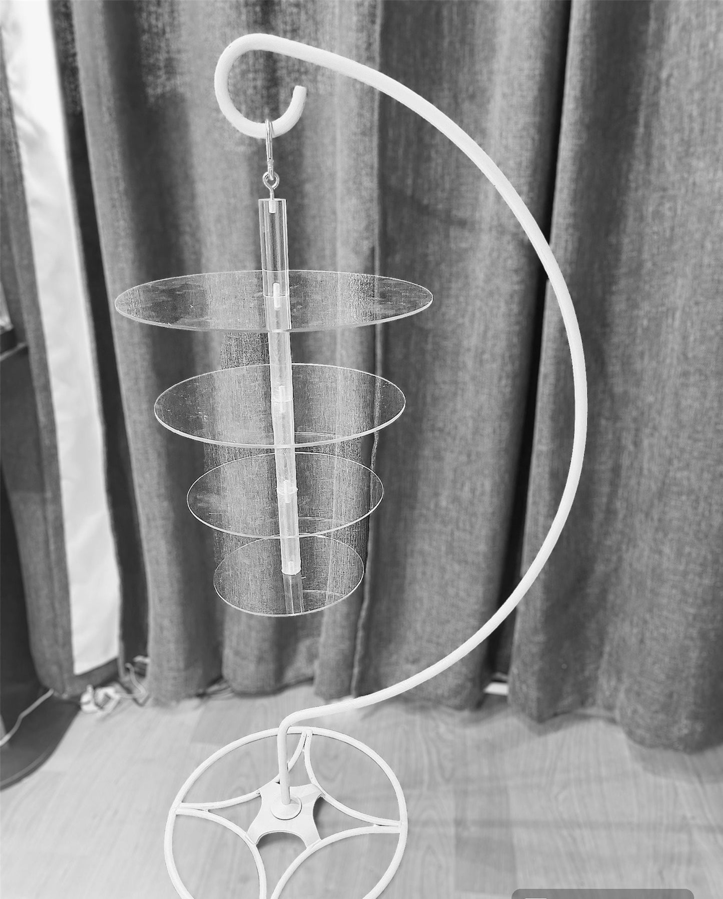 Hanging Cake Stand with metal stand |Floating Cake Stand