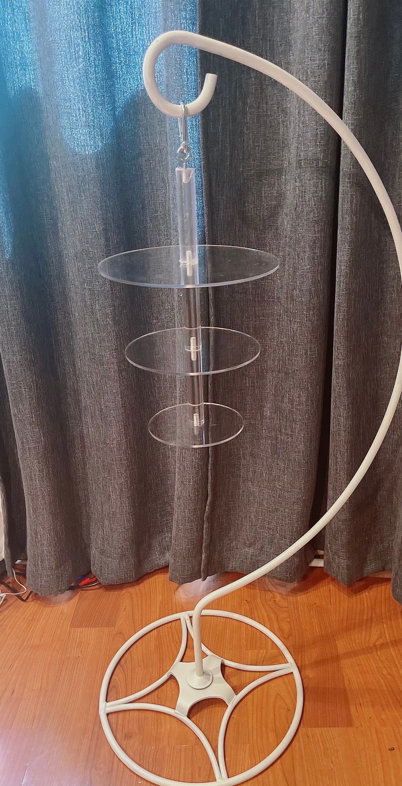 Hanging Cake Stand with metal stand |Floating Cake Stand