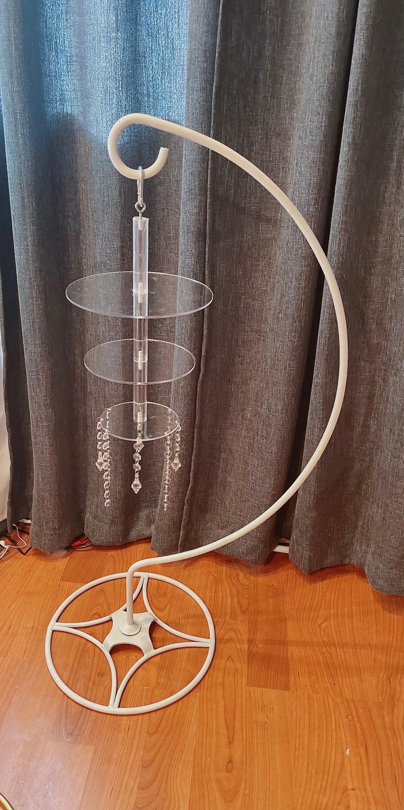 Hanging Cake Stand with metal stand |Floating Cake Stand