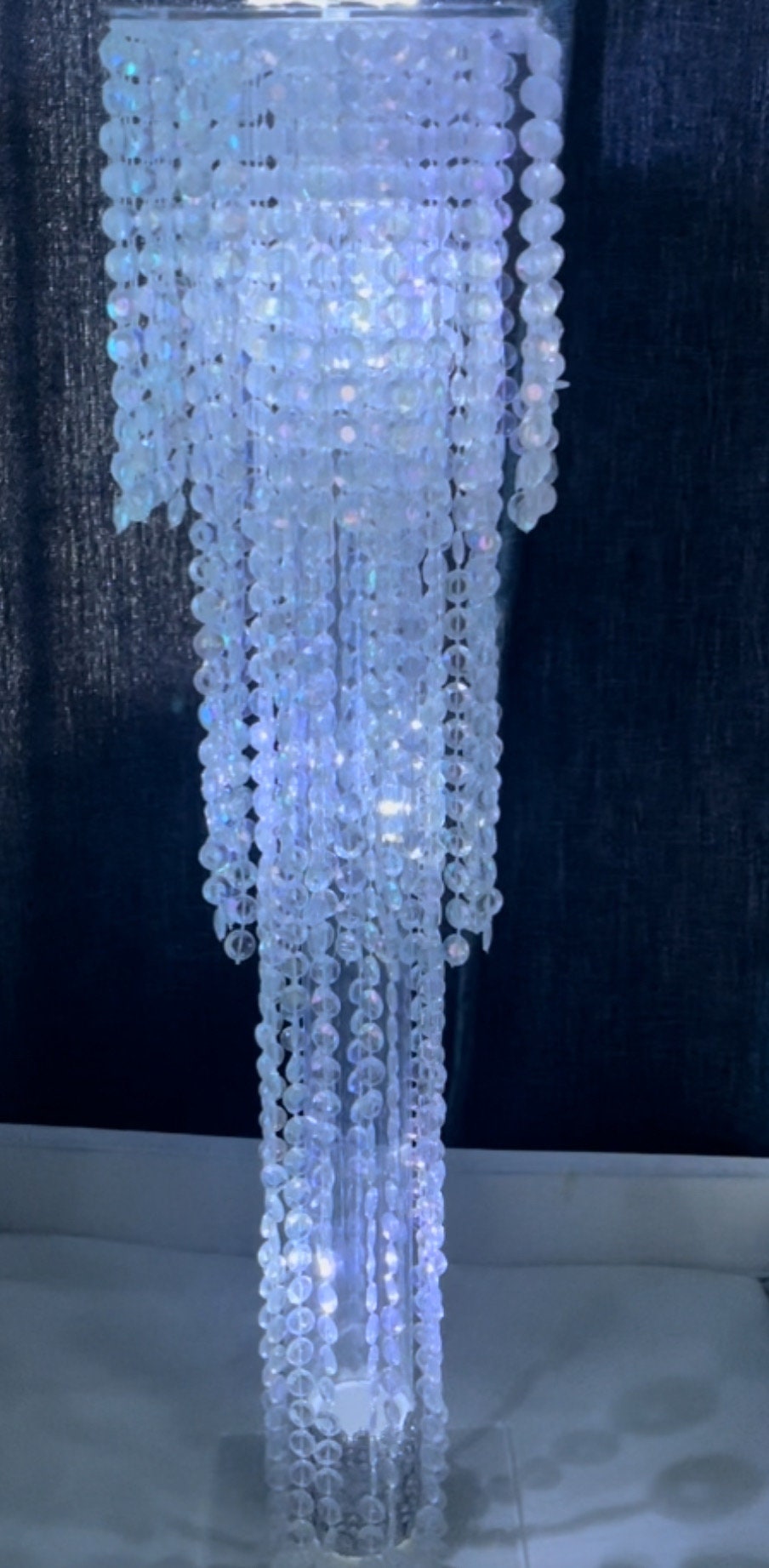 Square Table Centerpieces | 3 Tier Lighted Decor