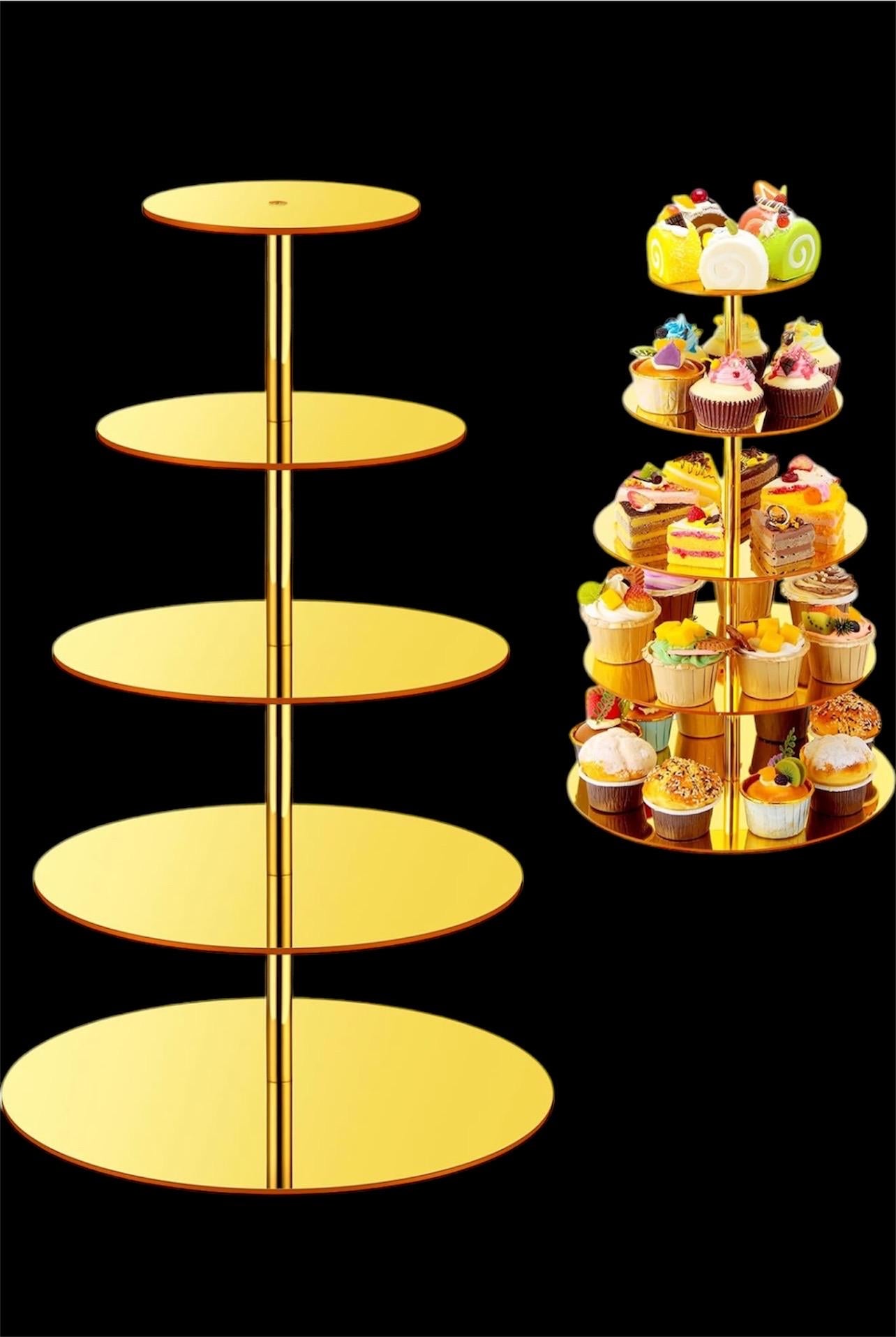 Gold cupcake stand | Baby shower Square cake stand