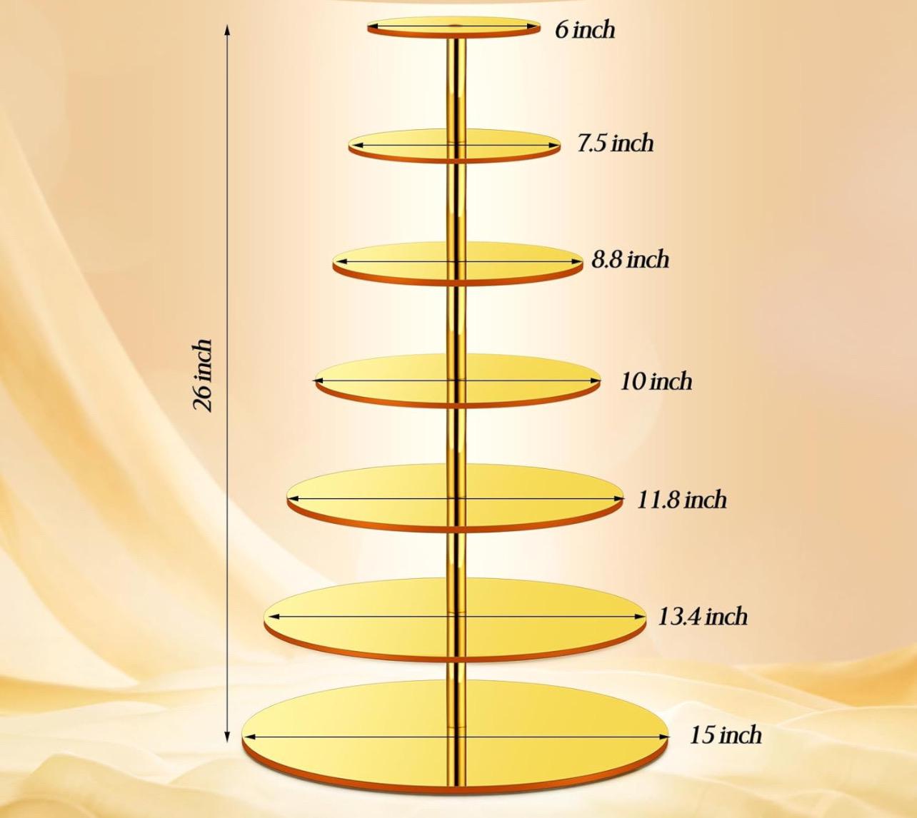 Gold cupcake stand | Baby shower Square cake stand