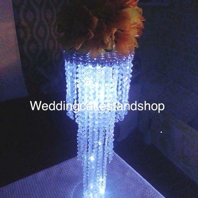 Square Table Centerpieces | 3 Tier Lighted Decor