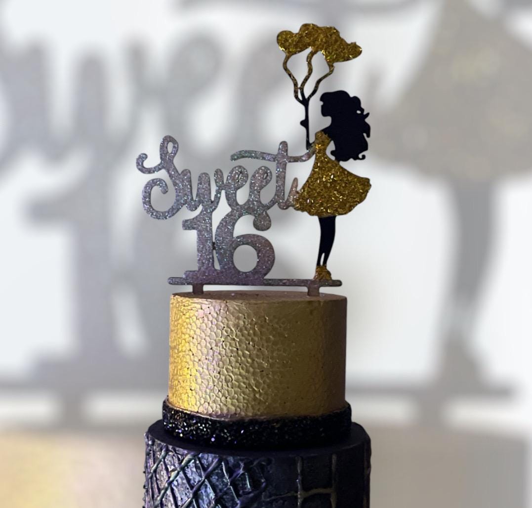 Sweet sixteen Cake topper | 16th birthday cake topper