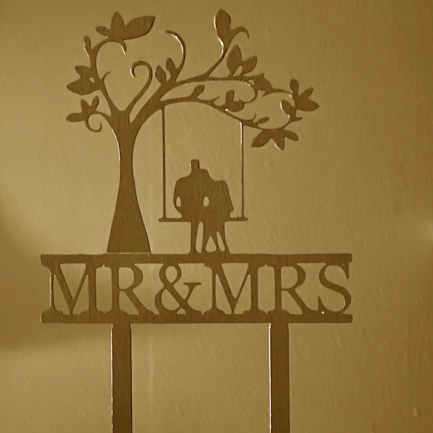 Wedding Cake Topper | Personalized cake topper |Mr and Mrs swing on a tree Cake topper |Rustic Cake topper