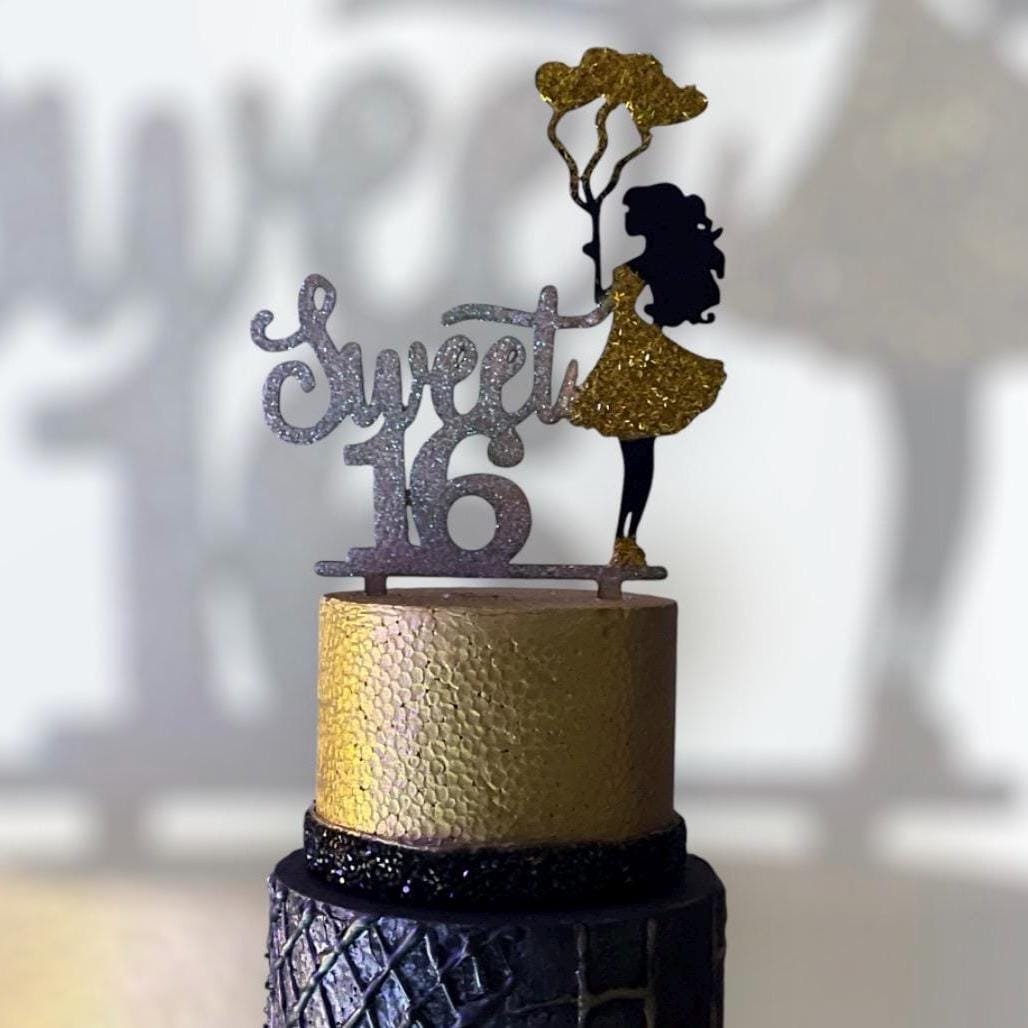 Sweet sixteen Cake topper Custom | 16th birthday cake topper