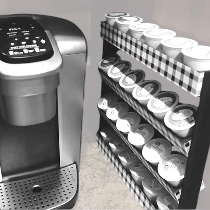 Coffee pod holder | Tea bags storage Space saving pod Holder |K-cup holder |Kitchen storage
