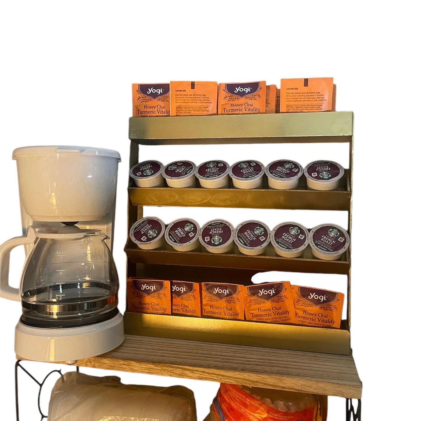 Coffee pod holder | Tea bags storage Space saving pod Holder |K-cup holder |Kitchen storage