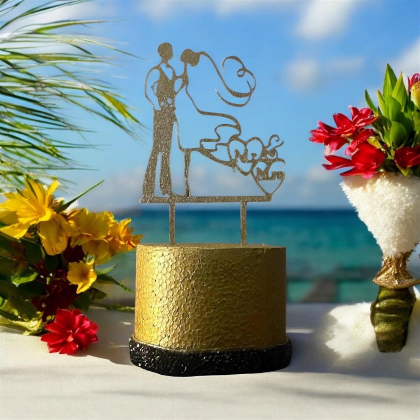 Wedding Cake Topper | silhouette couple cake topper |Mr and Mrs Cake topper |Rustic Cake topper