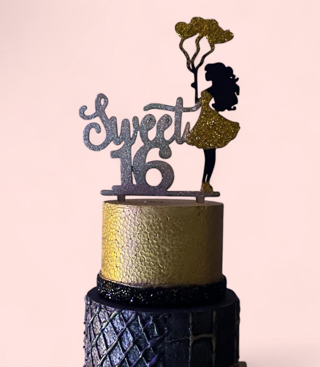 Sweet sixteen Cake topper | 16th birthday cake topper