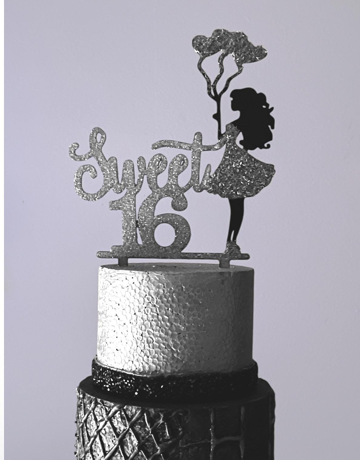 Sweet sixteen Cake topper | 16th birthday cake topper