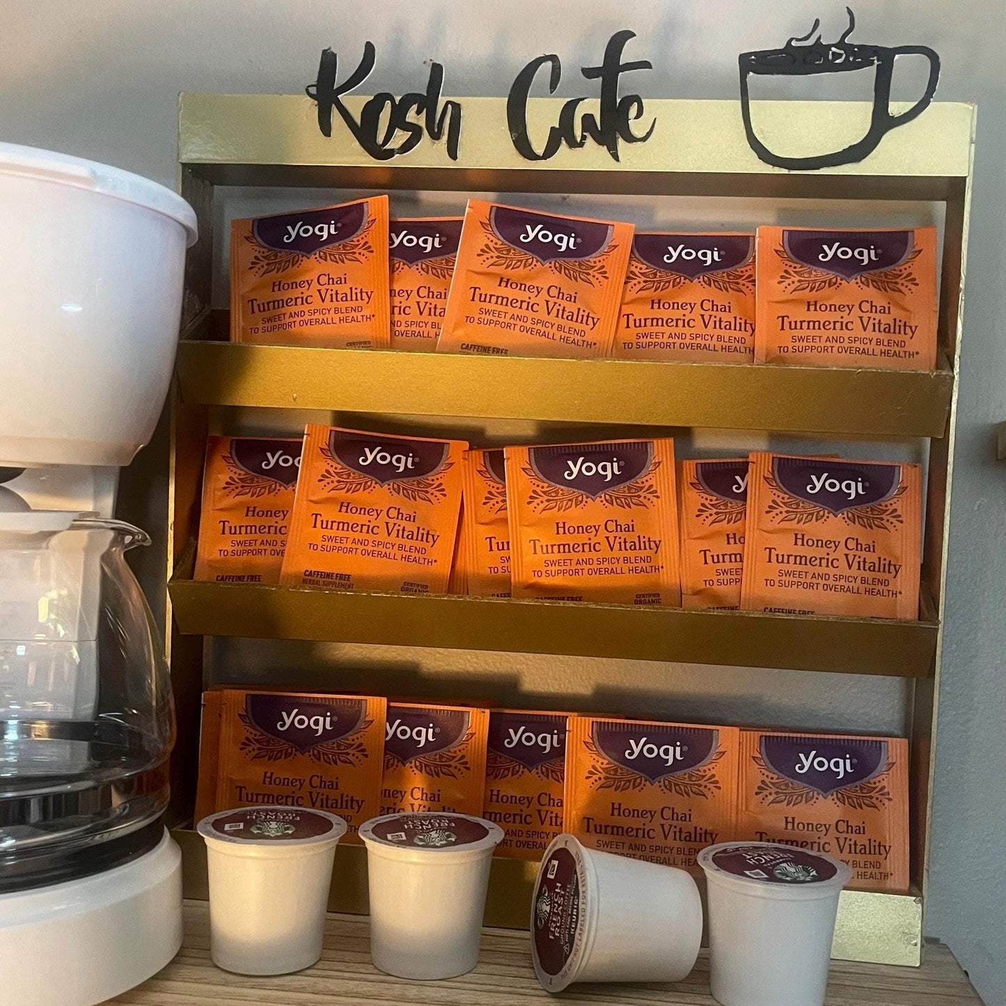 Tea bag holder | Personslized Space saving pod Holder |K-cup holder |Kitchen storage