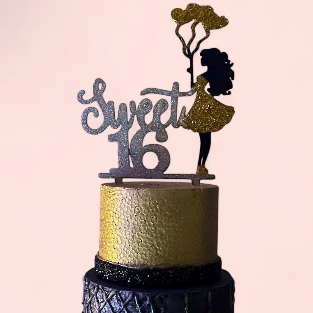 Sweet sixteen Cake topper Custom | 16th birthday cake topper