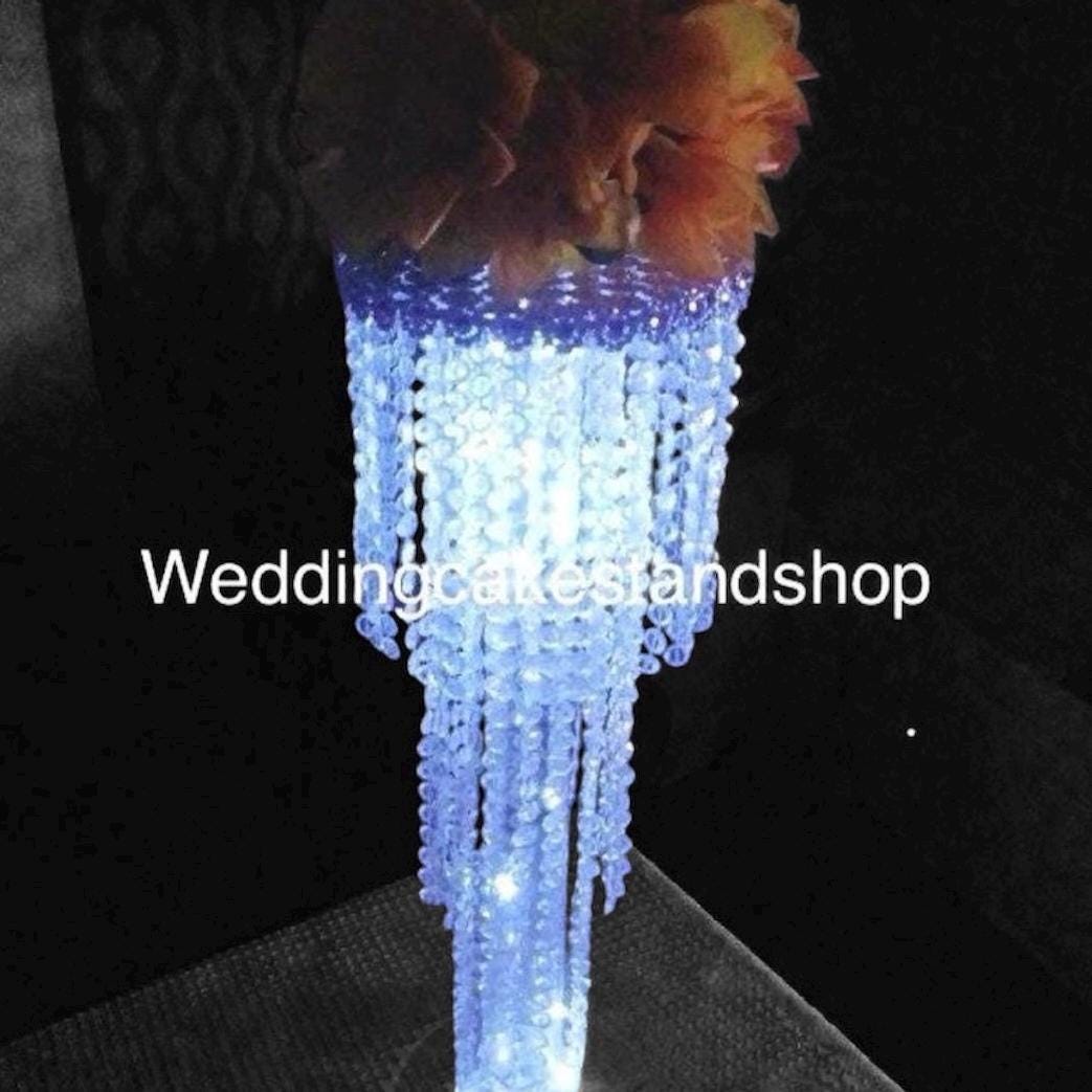 Square Table Centerpieces | 3 Tier Lighted Decor