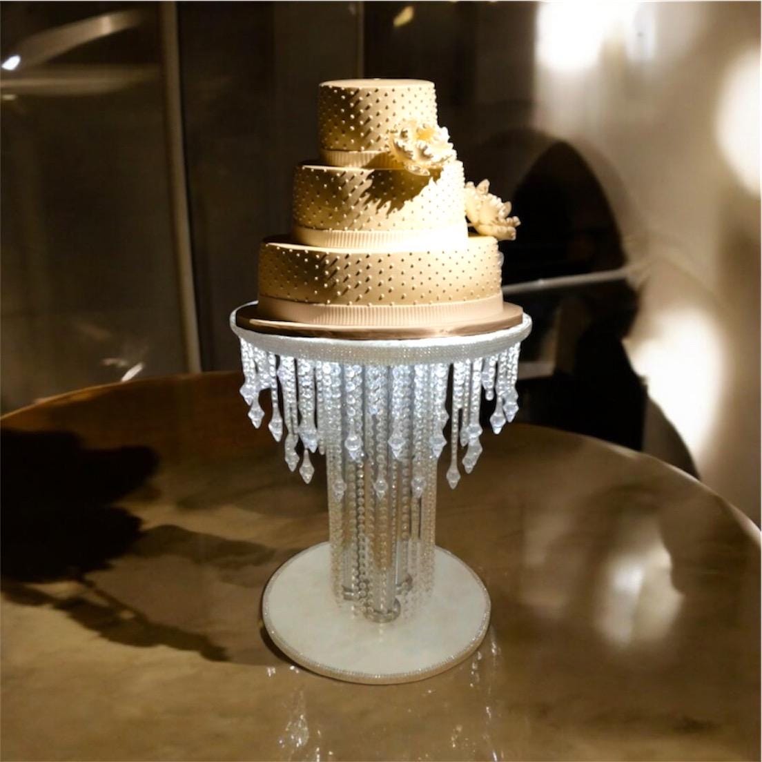 Cake Stand Chandelier cake stand| crystal cake Stand | wedding cake Table with LED Lights