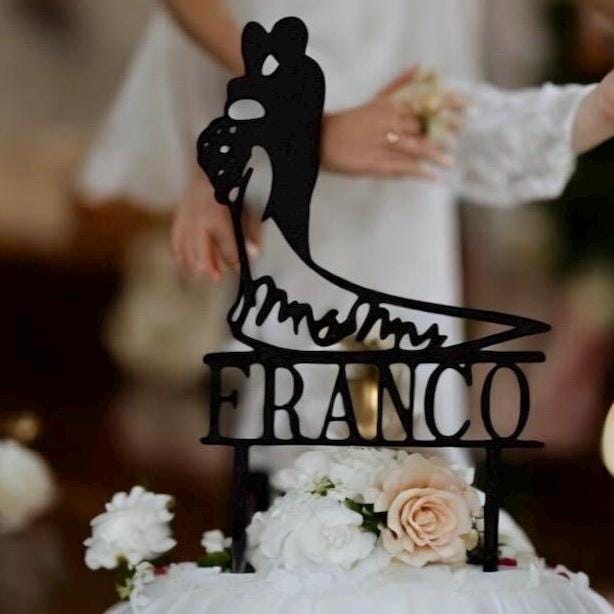 Gold Cake topper for Wedding, Personalized cake topper, Rustic wedding cake topper, Custom Mr Mrs cake topper, Anniversary Cake toppers