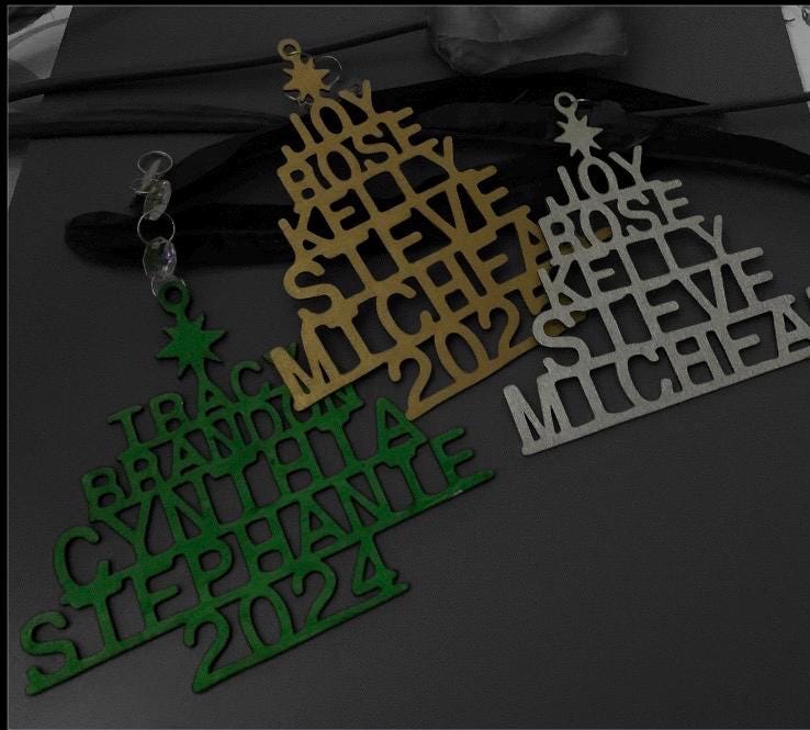 Family Christmas Ornaments - Personalized Ornaments With Names - Custom Christmas Tree Ornament