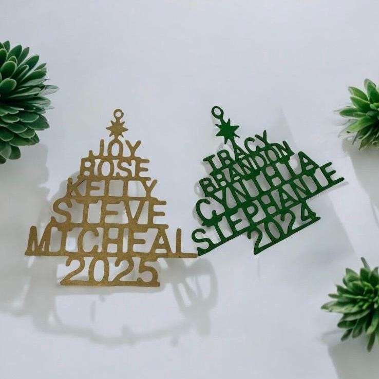 Family Christmas Ornaments - Personalized Ornaments With Names - Custom Christmas Tree Ornament