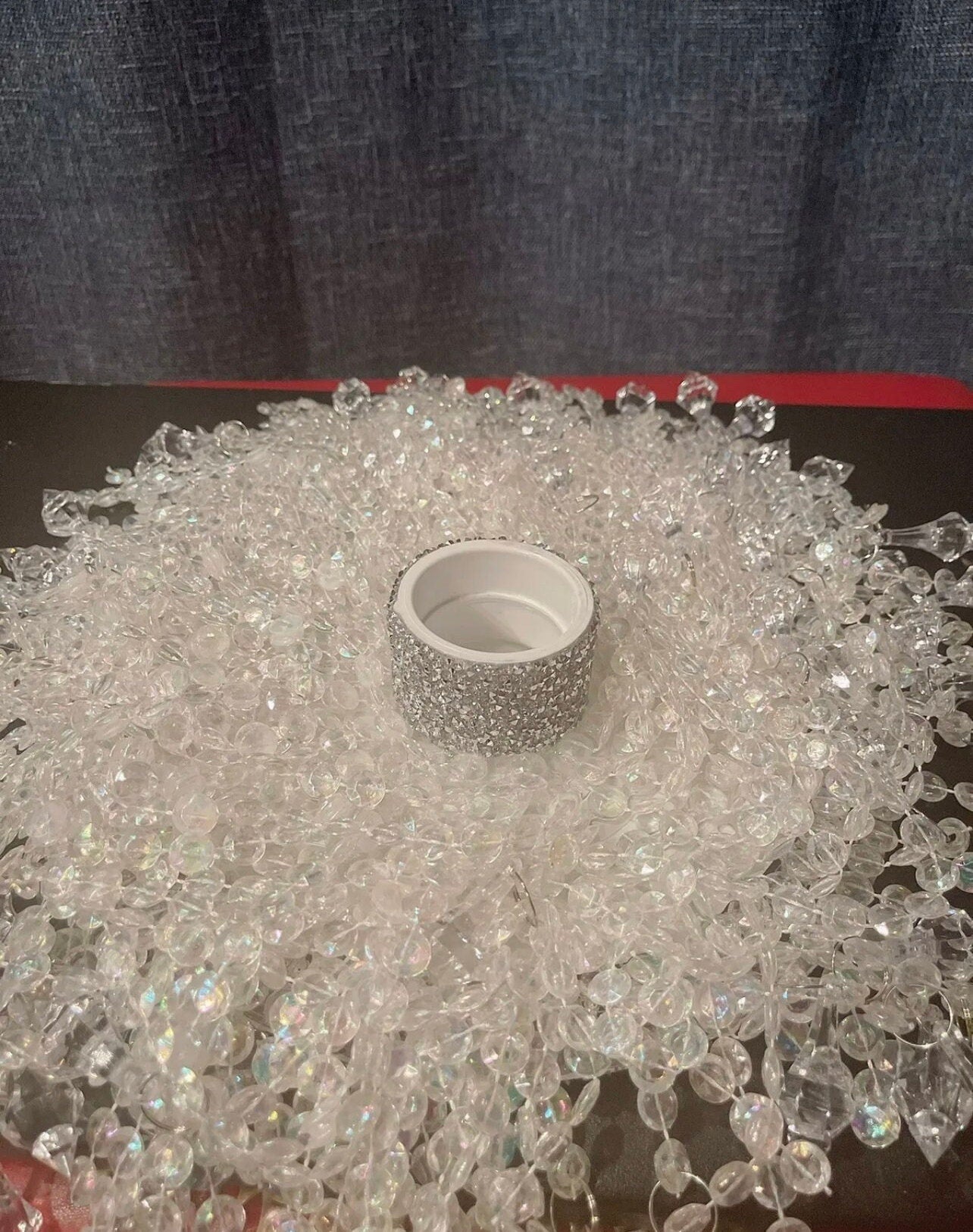 Crystal Cake Stand with Mirror Top and light|Wedding Cake stand | Chandelier cake stand for party