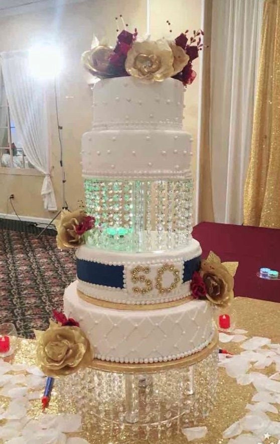 Crystal Cake Stand with Led light