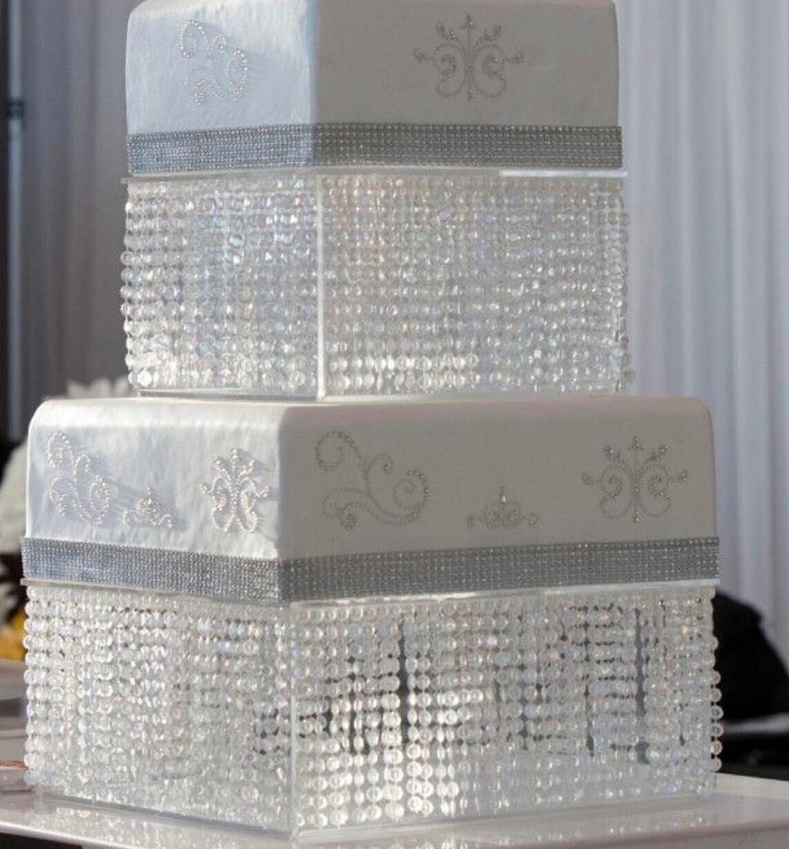Square Cake Stand with Led light