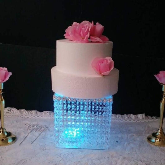 Square Cake Stand with Led light