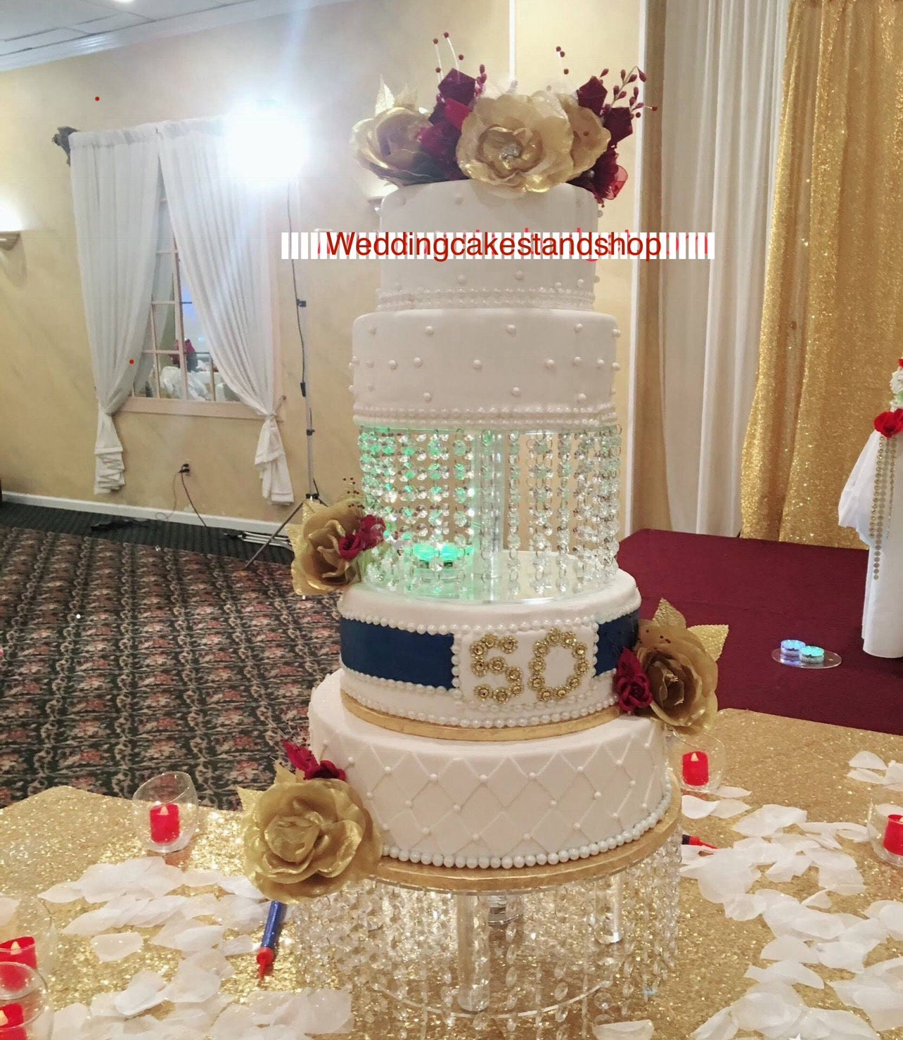 Crystal Cake Stand with Led light