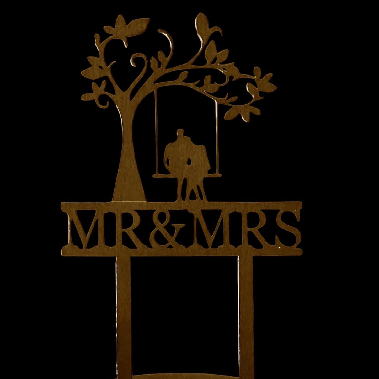 Wedding Cake Topper | Personalized cake topper |Mr and Mrs swing on a tree Cake topper |Rustic Cake topper