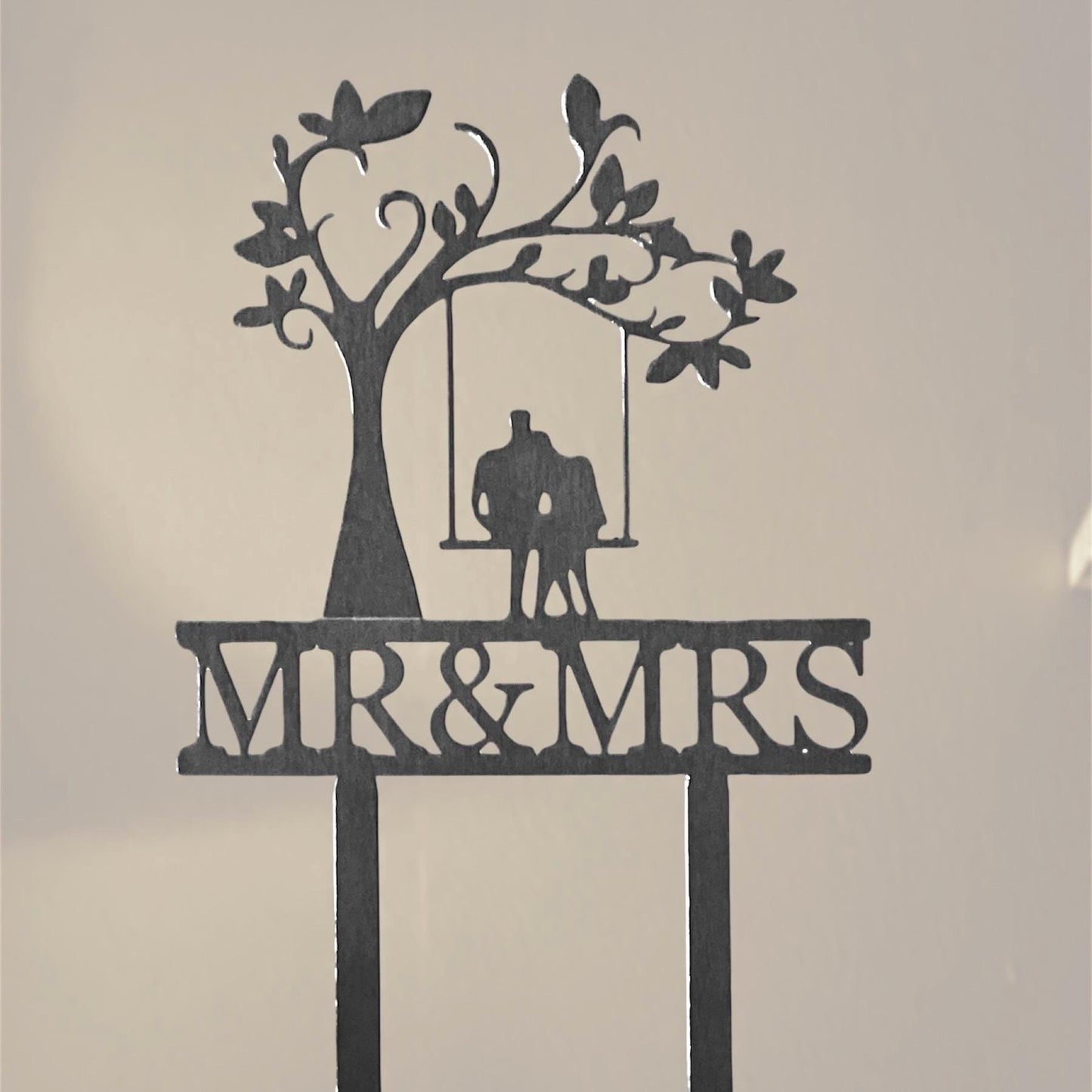 Wedding Cake Topper | Personalized cake topper |Mr and Mrs swing on a tree Cake topper |Rustic Cake topper