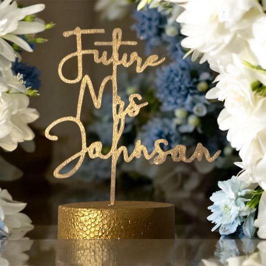 Cake Topper | Personalized  Bridal Shower cake topper |Wife to be|Rustic Cake topper