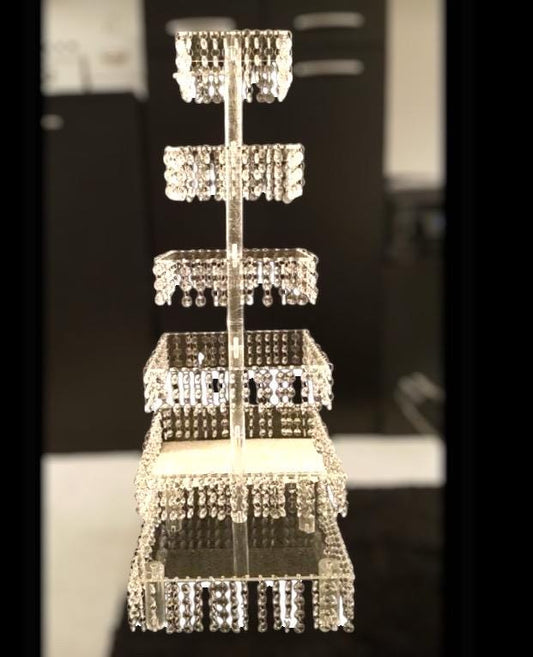 SQUARE Cupcake Stand with Crystals