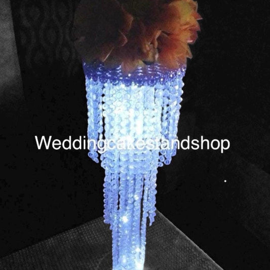 Square Table Centerpieces | 3 Tier Lighted Decor