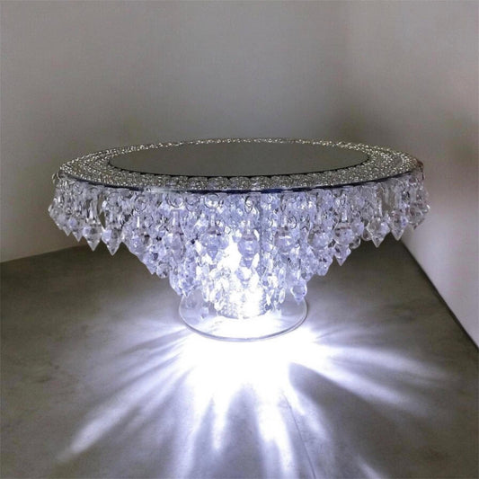 Cake Stand with Mirror Top and Light