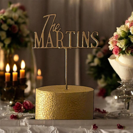 Wedding Cake Topper | Personalized cake topper |Mr&Mrs cake topper | Rustic Cake topper